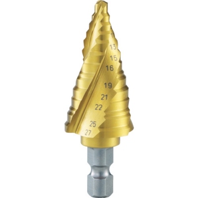 日本中山 TRUSCO   3S-NMS-27G   　ステップドリル　３枚刃チタンコーティング　５～２７ｍｍ　段數１２